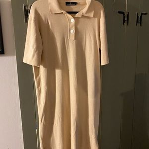 tuckernut (pomander place) tan dress